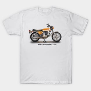 Drawing of Retro Classic Motorcycle BSA A70 Lightning 1971 T-Shirt